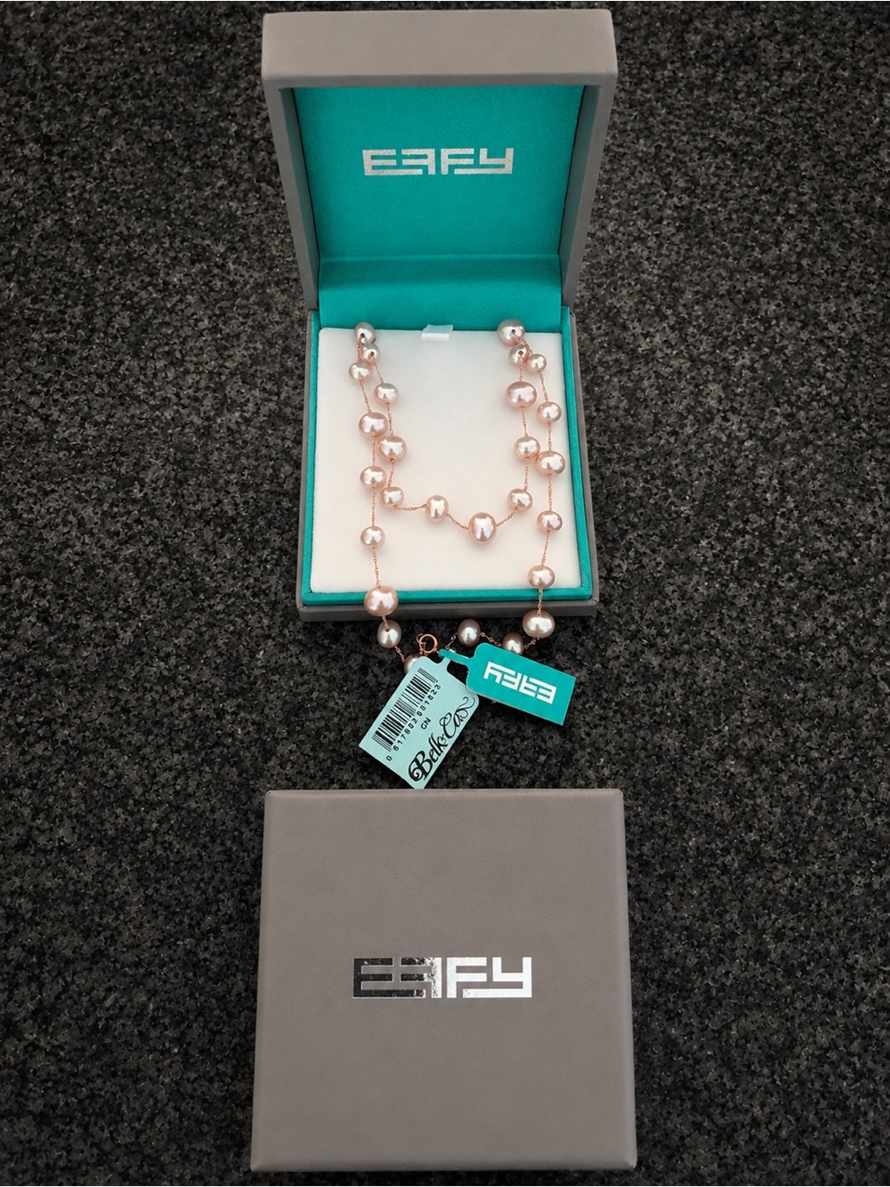 Rose Gold Pearl Station Necklace - Elegant Women’s Jewelry